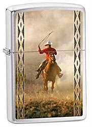 Широкая зажигалка Zippo Cowboy 28284 - фото 283088