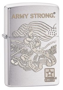 Широкая зажигалка Zippo US Army  28515 - фото 283122