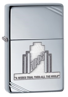 Широкая зажигалка Zippo A Weeks Trial vintage AC 28451 - фото 283222