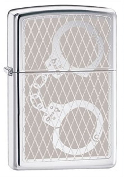 Широкая зажигалка Zippo Handcuff Bling 28287 - фото 283249