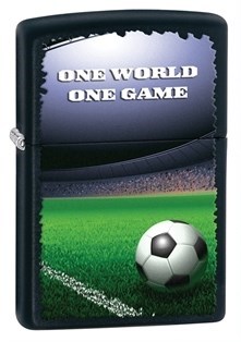 Широкая зажигалка Zippo One World One Game 28301 - фото 283262