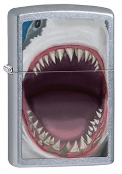 Широкая зажигалка Zippo Shark Teeth 28463 - фото 283275