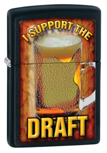 Широкая зажигалка Zippo Support The Draft 28294 - фото 283279