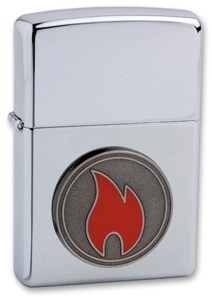 Широкая зажигалка Zippo Flame 24055 - фото 283439