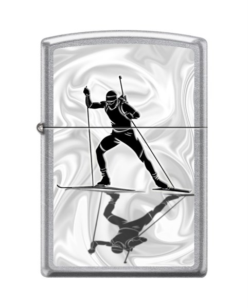 Зажигалка Zippo Биатлонист с покрытием Street Chrome™ 207_biathlon - фото 284525