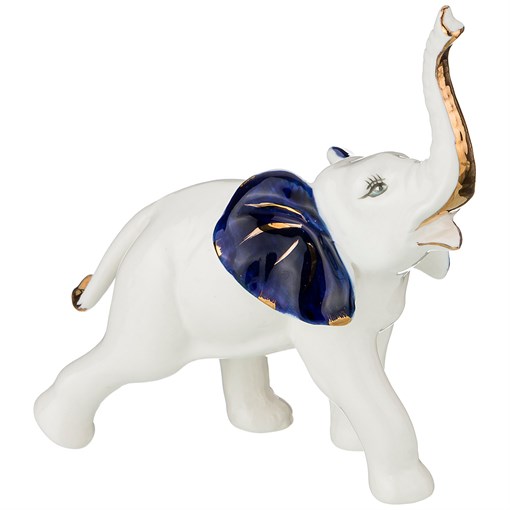 Статуэтка "Слоник" H=13 см серия "blau weiss" - фото 284978