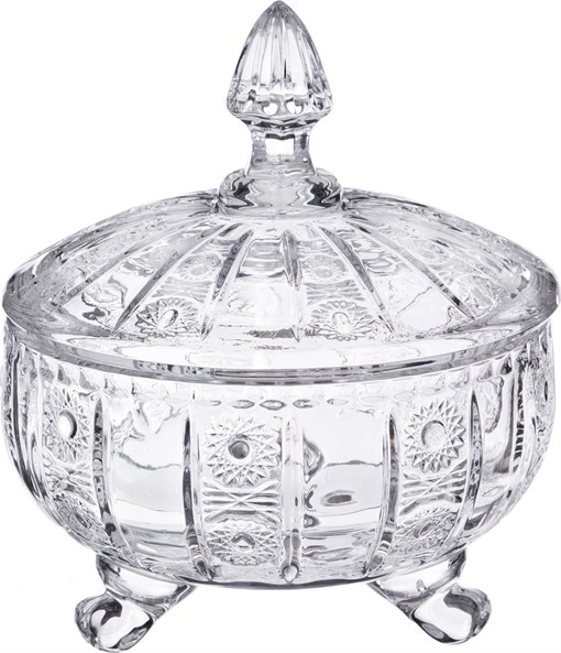 Конфетница с крышкой "Muza crystal" D=17 см H=21 см - фото 288124