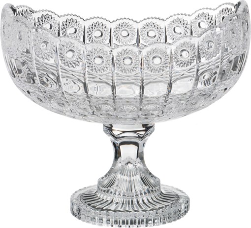 Фруктовница на ножке "Muza crystal" 26,5*16 см , H= 23,5 см - фото 288140
