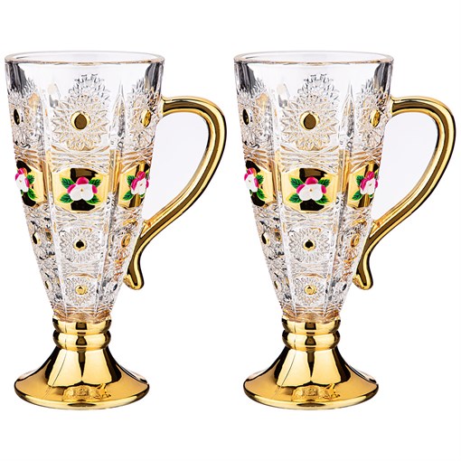 Набор из 2-х кружек "Lefard gold glass" 250 мл H=16,5 см - фото 288146