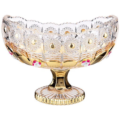 Конфетница "Lefard gold glass" 15,5*9 см H=11 см - фото 288156