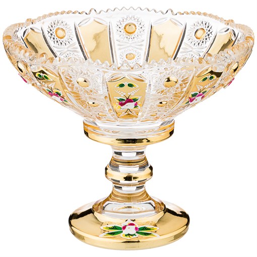 Конфетница "Lefard gold glass" 14*14 см H=12 см - фото 288158