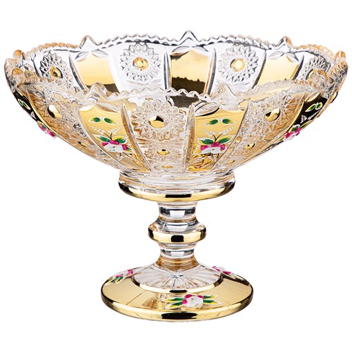 Конфетница "Lefard gold glass" 19,5*19,5 см H=15 см - фото 288160