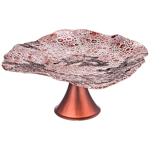 Блюдо на ножке "Galaxy" brown 30cm H=14,5 см - фото 291005