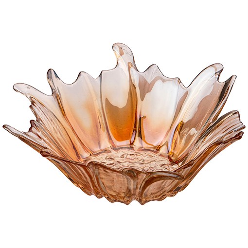 Блюдо глубокое/ваза для фруктов "Luster beauty" amber 28 см без упаковки - фото 291138