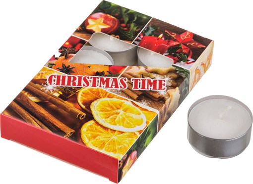 Набор плавающих свечей из 6  шт "christmas time" D=4 см H=2 см - фото 291249
