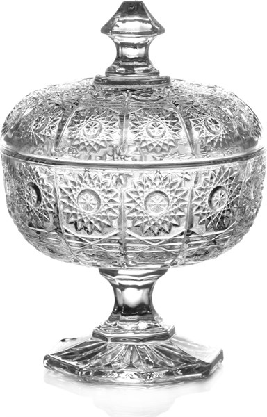 Конфетница с крышкой "Muza crystal" 250 мл D=11,5 см H=16 см - фото 291300
