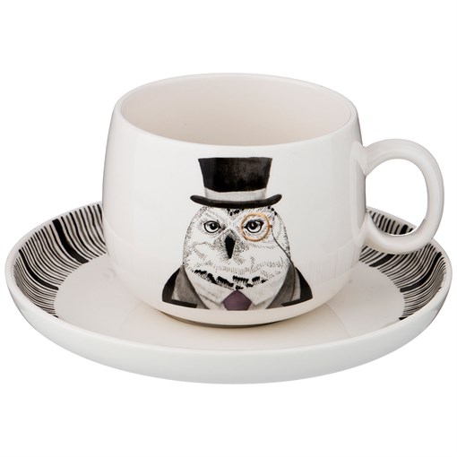 Чайная пара на 1 персону "Fashion animals" 2 пр. 450 мл  мал.уп. 4 наб. - фото 292923