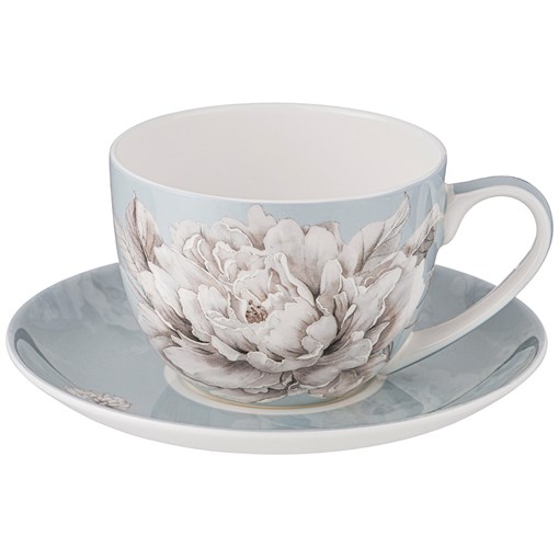 Чайная пара lefard "White flower"  2пр. 330 мл голубая - фото 293869