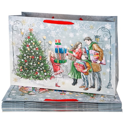 Комплект бумажных пакетов из 10  шт 60*40*23 см - фото 295265