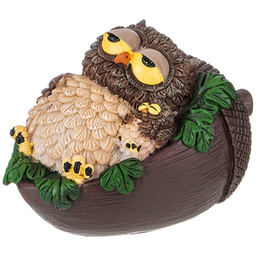 Копилка "Совята итри" 14*9 см H=9 см - фото 295624