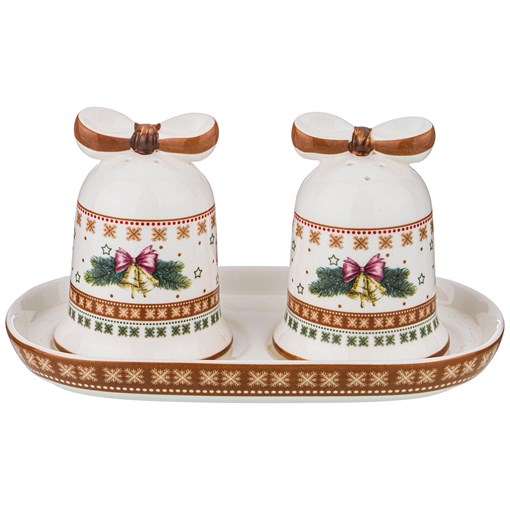 Набор для специй "Christmas collection" 3 пр. 15,5*9,5 см H=8 см - фото 296078