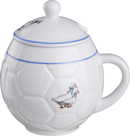 Банка для меда "Гуси" 500 мл 13*10 см H=13 см - фото 296544