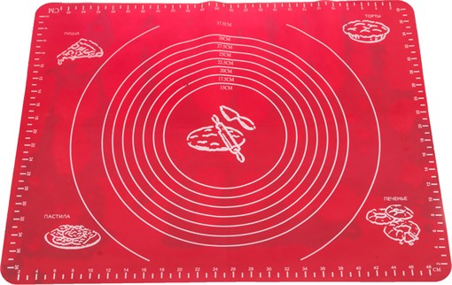 Силиконовый коврик для раскатки теста 50*40 см - фото 297984