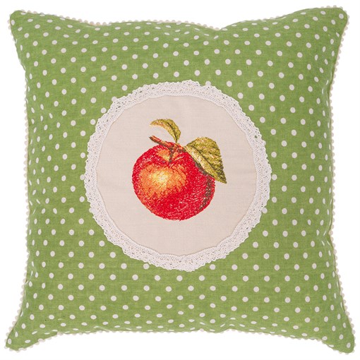 Подушка декоративная "Фрутта-яблочко" 40х40 см х/б 100% - фото 300524