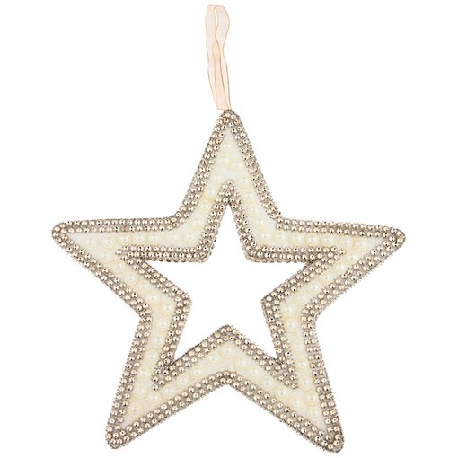 Подвеска"звезда с жемчугом" цвет: rose gold D=30 см - фото 301233