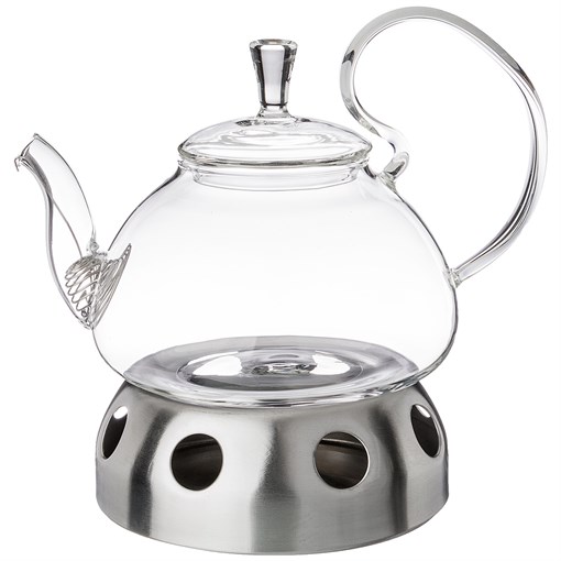 Чайник заварочный agness с фильтром из нжс и подставкой для подогрева 800 мл - фото 301683