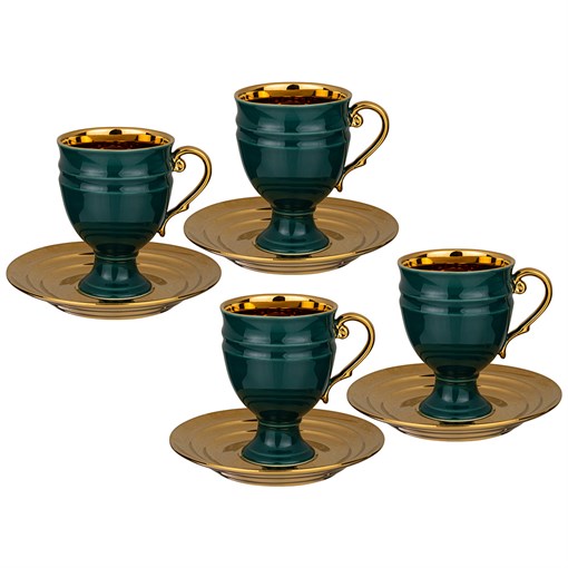 Чайный набор lefard на 4 персоны 8 пр. 250 мл зеленый - фото 302345