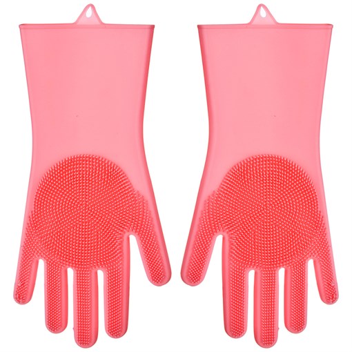 Силиконовые перчатки для мытья посуды 35*15 см - фото 302797