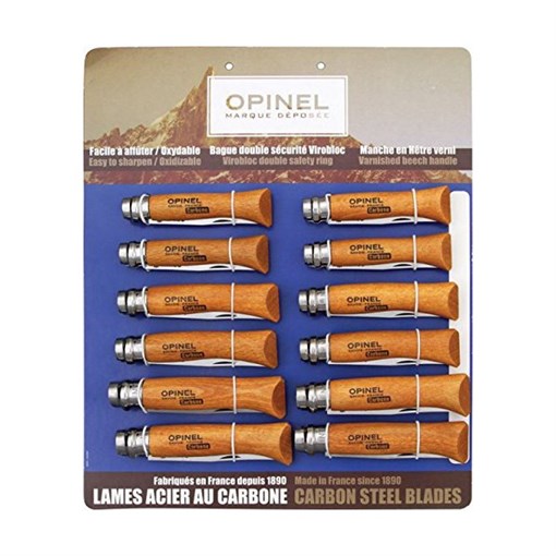 Набор-дисплей Opinel T085 из 12 ножей разных размеров из углеродистой стали - фото 309020