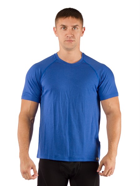 Футболка  мужская Quido/ кор. рукав/ шерсть 160/ синий / M - фото 309275
