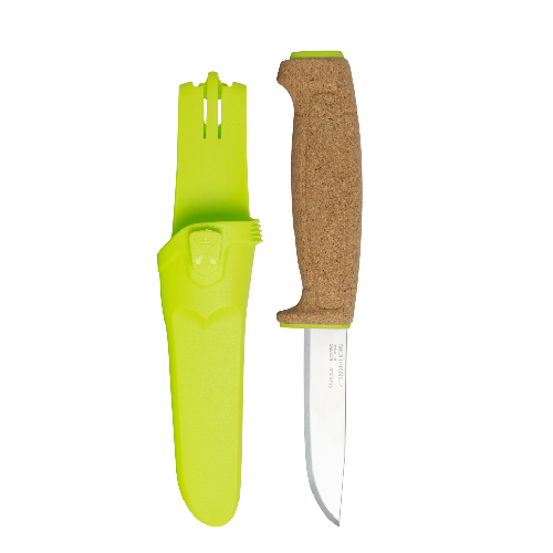 Нож Morakniv Floating Knife (S) Lime, нержавеющая сталь, пробковая ручка, зеленый, 13686 - фото 309379
