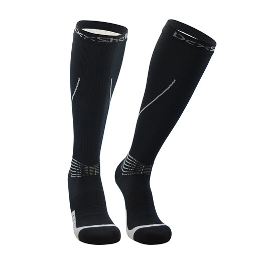 Водонепроницаемые носки Dexshell Mudder XL (47-49), Черные с серыми полосками - фото 309550