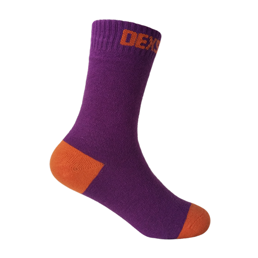 Водонепроницаемые носки детские DexShell Ultra Thin Children Socks L (20-22 см), пурпурный - фото 309571