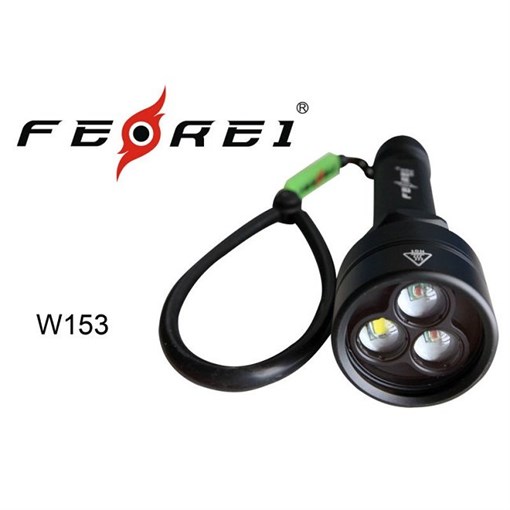 Фонарь для дайвинга Ferei W153 1хCREE XM-L (Cool White) 2xCREE XP-E (Red) (W153V20) - фото 309971