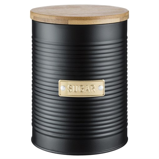 Емкость для хранения сахара otto черная 1,4 л - фото 310938