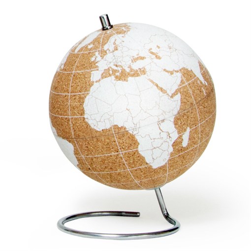 Глобус cork globe, белый, ?14 см - фото 311725