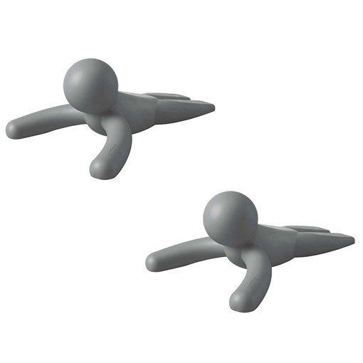 Набор из 2 дверных стопперов buddy серый - фото 315873