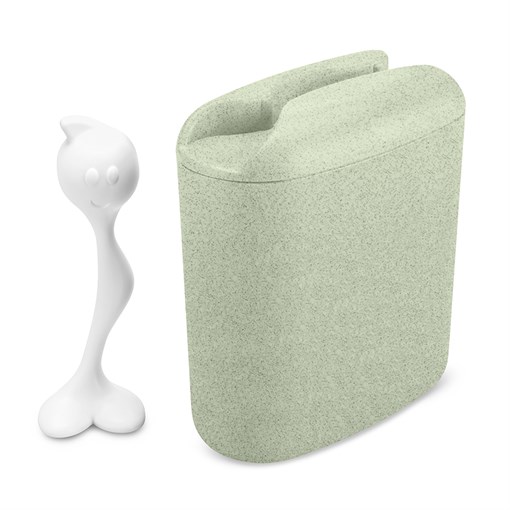 Банка для сыпучих продуктов с ложкой hot stuff, organic, 1,5 л, зеленая - фото 316980