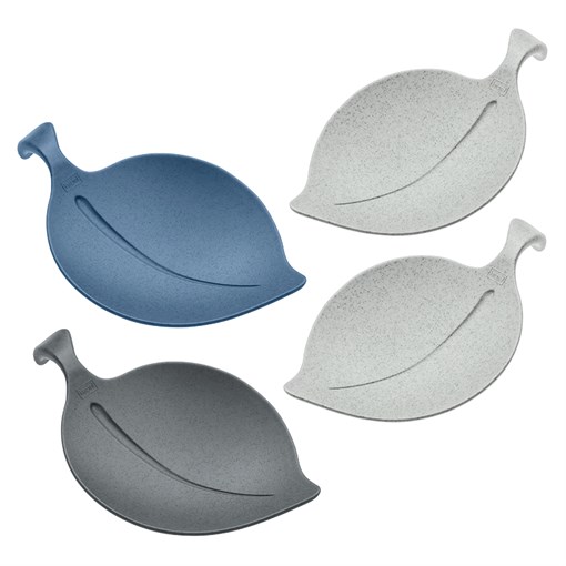 Набор подставок leaf-on, organic, сине-серый. 4 шт. - фото 317121