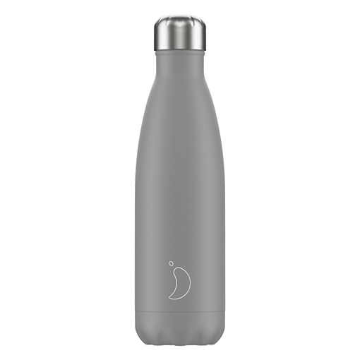 Термос chilly's bottles, monochrome, grey, 500 мл - фото 317579