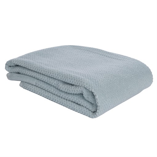 Полотенце банное фактурное голубого цвета из коллекции essential, 90х150 см - фото 319590