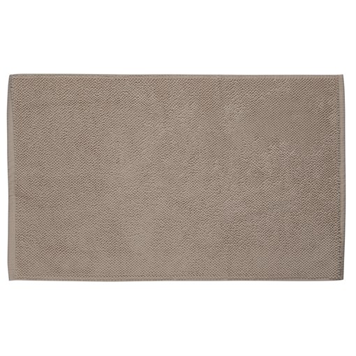 Коврик для ванной ворсовый из чесаного хлопка бежевого цвета из коллекции essential, 50х80 см - фото 319668