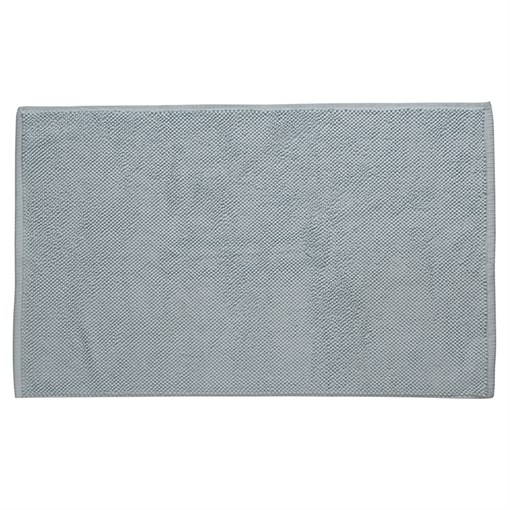 Коврик для ванной ворсовый из чесаного хлопка голубого цвета из коллекции essential, 50х80 см - фото 319686