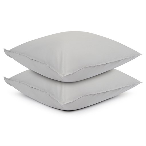 Набор из двух наволочек серого цвета из органического стираного хлопка из коллекции essential, 70х70 - фото 319836