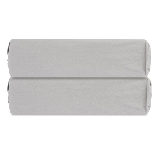 Простыня на резинке серого цвета из органического стираного хлопка из коллекции essential, 160х200 с - фото 319906