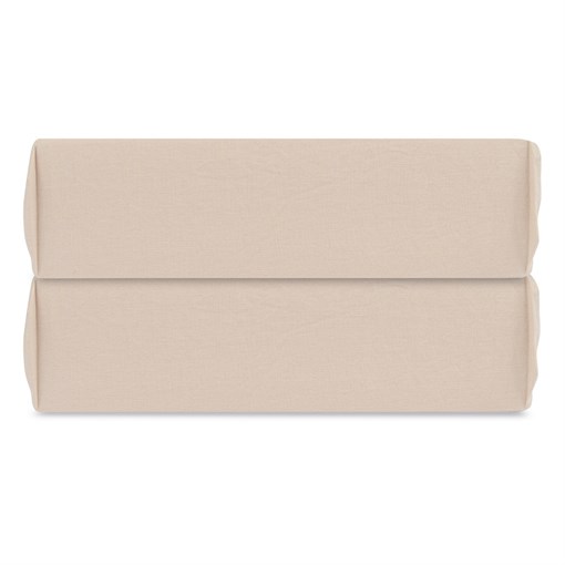 Простыня на резинке бежевого цвета из органического стираного хлопка из коллекции essential, 180х200 - фото 319937